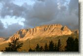 Sunset on the mountains at St. Mary.