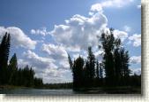Clouds over the North Fork of the Flathead River.