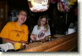 Hannah and Stephanie make pie dough 'cookies'.